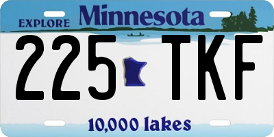 MN license plate 225TKF