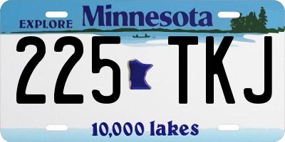 MN license plate 225TKJ