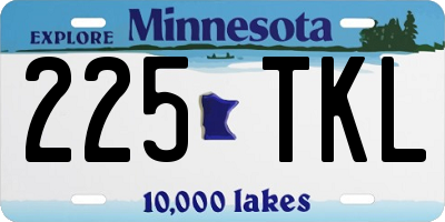MN license plate 225TKL