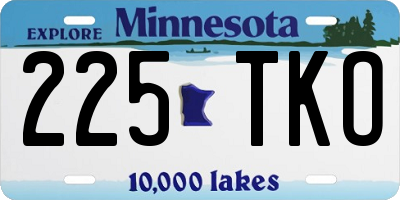 MN license plate 225TKO