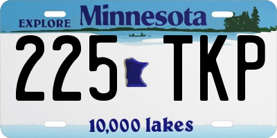 MN license plate 225TKP