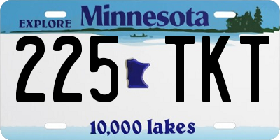 MN license plate 225TKT