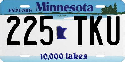 MN license plate 225TKU