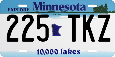 MN license plate 225TKZ
