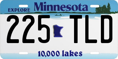 MN license plate 225TLD