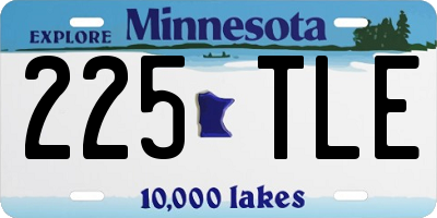 MN license plate 225TLE