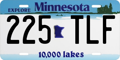 MN license plate 225TLF