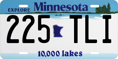 MN license plate 225TLI