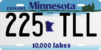 MN license plate 225TLL