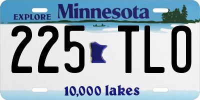 MN license plate 225TLO