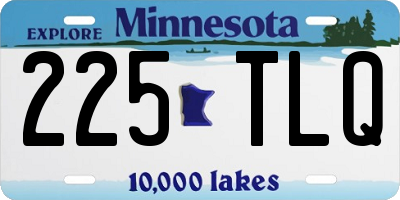 MN license plate 225TLQ