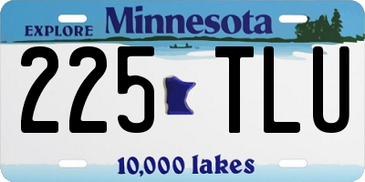 MN license plate 225TLU