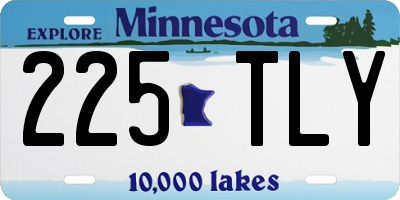 MN license plate 225TLY