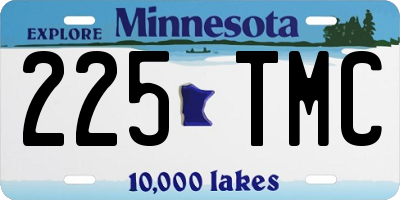 MN license plate 225TMC