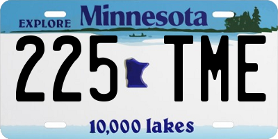 MN license plate 225TME
