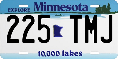 MN license plate 225TMJ