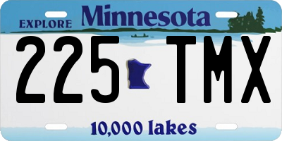 MN license plate 225TMX