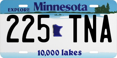 MN license plate 225TNA