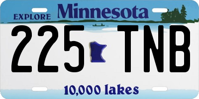 MN license plate 225TNB