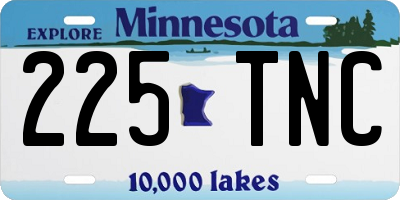 MN license plate 225TNC