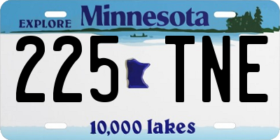 MN license plate 225TNE