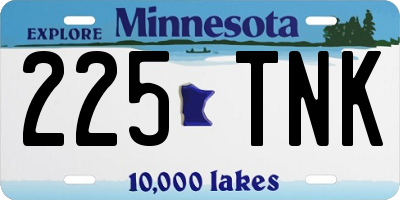 MN license plate 225TNK