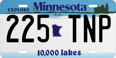 MN license plate 225TNP