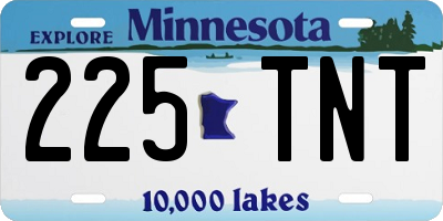 MN license plate 225TNT