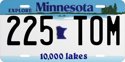 MN license plate 225TOM