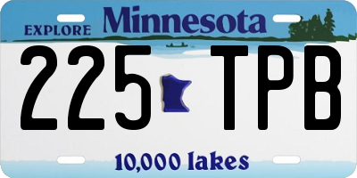 MN license plate 225TPB
