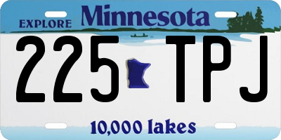 MN license plate 225TPJ