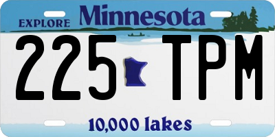 MN license plate 225TPM