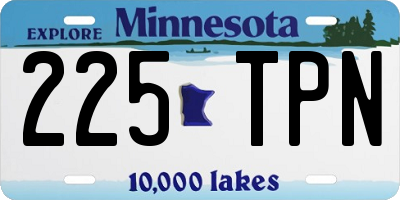 MN license plate 225TPN