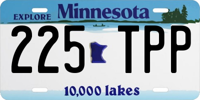 MN license plate 225TPP