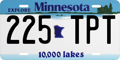 MN license plate 225TPT