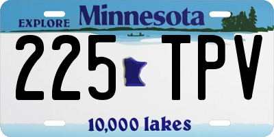 MN license plate 225TPV