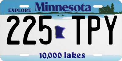 MN license plate 225TPY