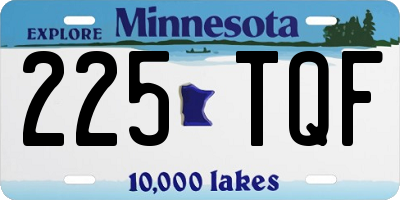 MN license plate 225TQF