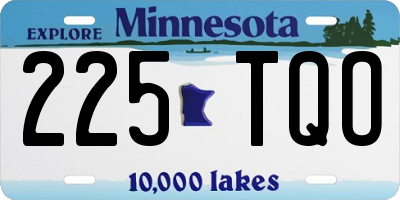 MN license plate 225TQO