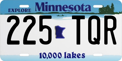 MN license plate 225TQR
