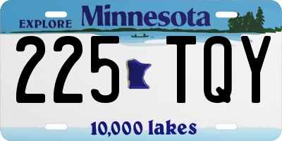 MN license plate 225TQY