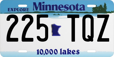 MN license plate 225TQZ