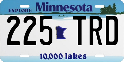 MN license plate 225TRD