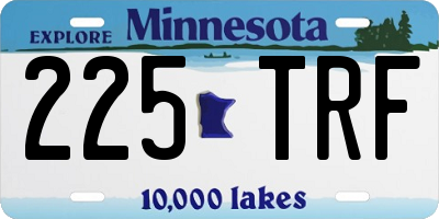 MN license plate 225TRF
