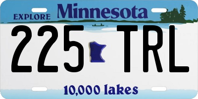 MN license plate 225TRL