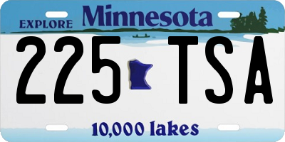 MN license plate 225TSA