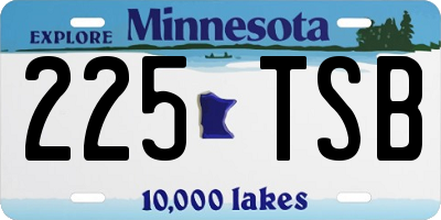 MN license plate 225TSB