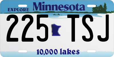 MN license plate 225TSJ