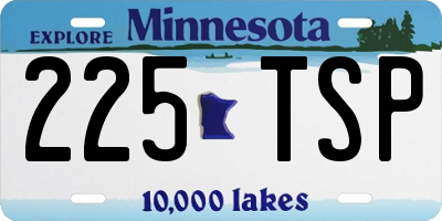 MN license plate 225TSP