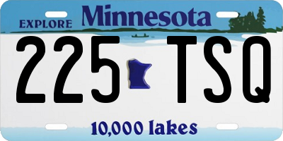 MN license plate 225TSQ